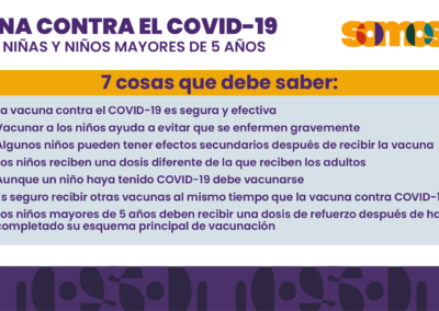 Vacuna contra el COVID-19 para las niñas y niños mayores de 5 años